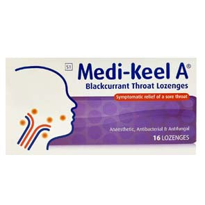 MEDI KEEL A BLACKCURRANT LOZ 16
