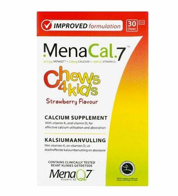MENACAL 7 CHEWS 4 KIDS STRAWBERRY 30