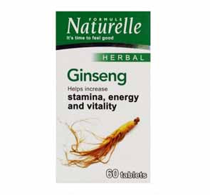 NATURELLE GINSENG TABS 60