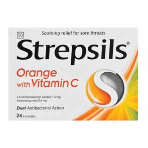 STREPSILS MED ORANGE LOZ 24