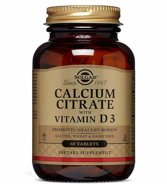 SOLGAR CALCIUM CITRATE 250MG TABS 60