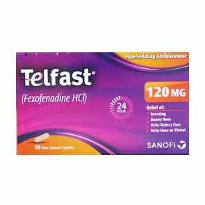 TELFAST 120MG TABS 10