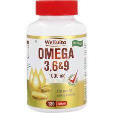 WELLVITA OMEGA 3,6 & 9 1000MG SOFT GEL CAPSULES 120