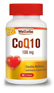 WELLVITA CO-ENZYME Q10 100MG SOFT GEL CAPSULES 60