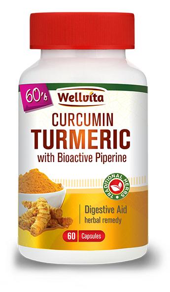 WELLVITA TURMERIC CURCUMIN 425MG CAPSULES 30