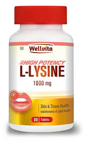 WELLVITA L-LYSINE 1000MG TABLETS 30