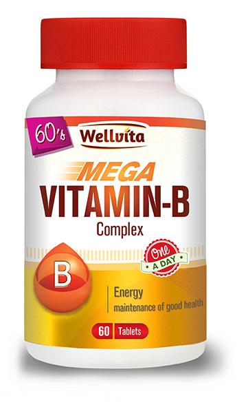 WELLVITA VITAMIN B COMPLEX TABLETS 60