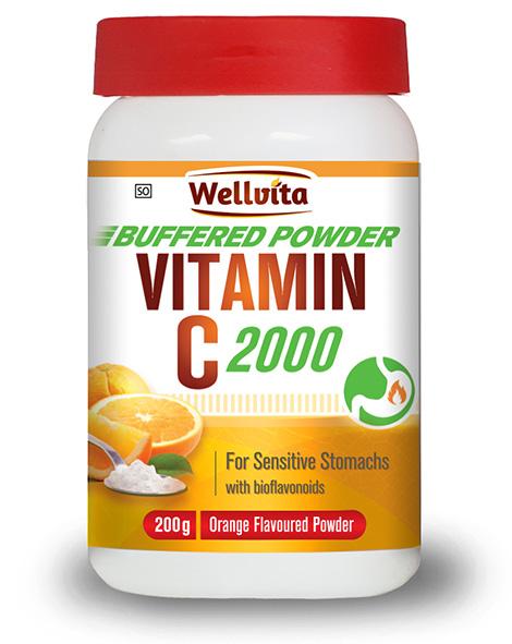 WELLVITA VITAMIN C BUFFERED POWDER 200G